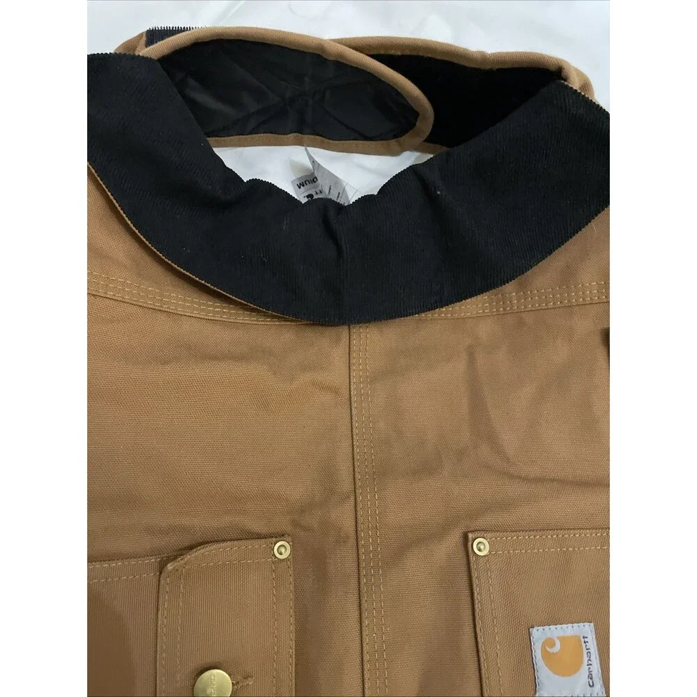Carhartt Dog Coat Medium Brown Insulated Firm Duck Chore Jacket PX0340
